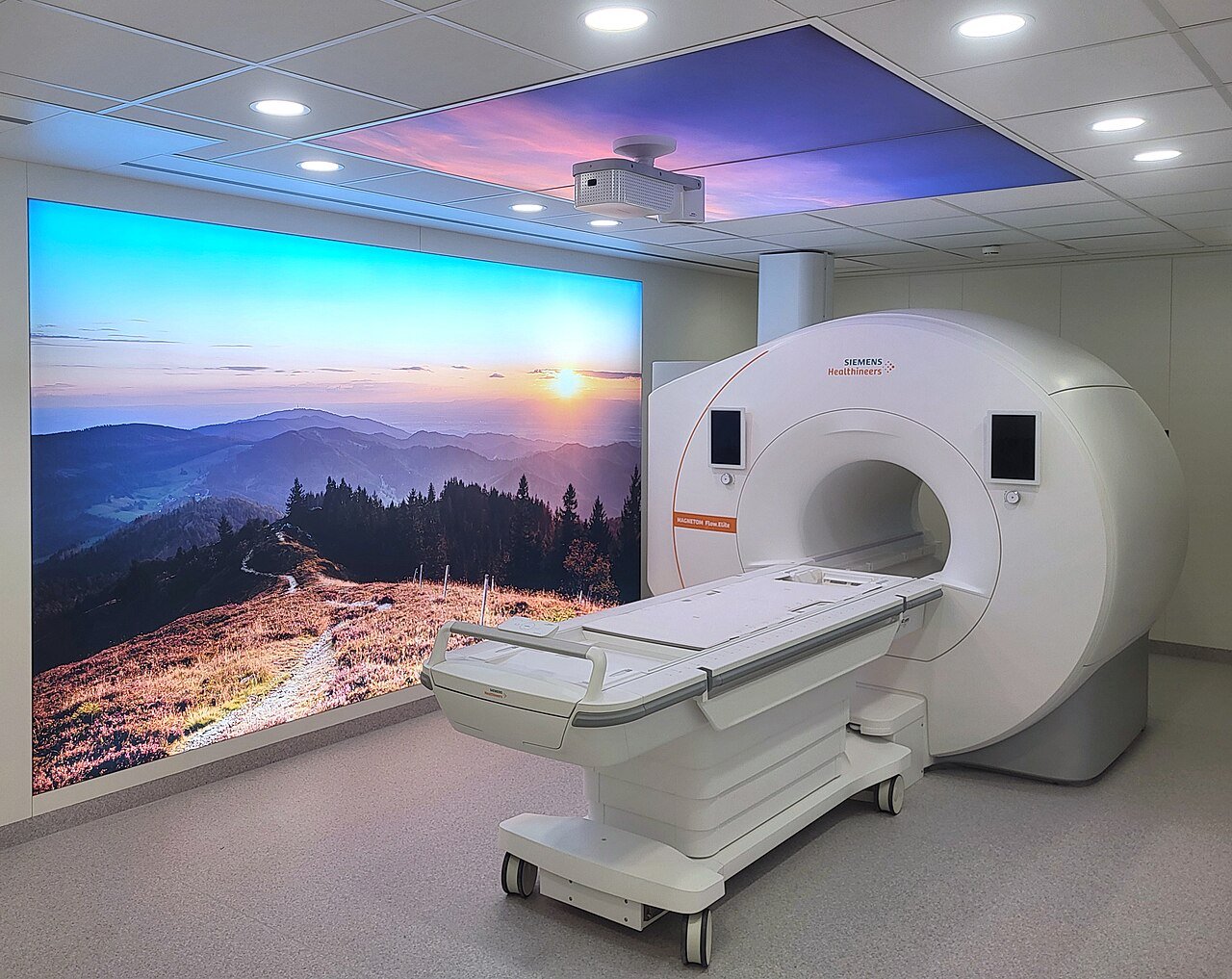 Modern MRI examination room